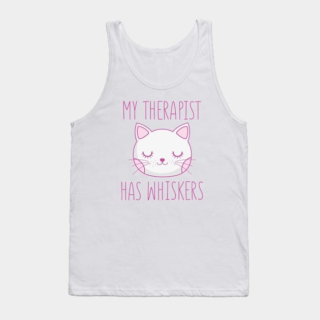 My Therapist Has Whiskers Tank Top by CreativeJourney